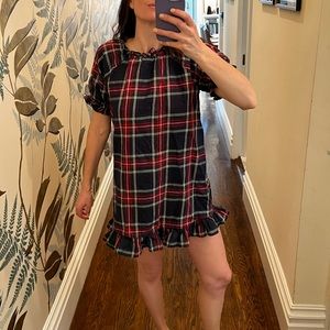 Hill house Katherine Nap Dress Navy Tartan sz XS Holiday 2020